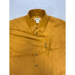 Magellan Sportswear Mens XL Fishing Shirt Long Sleeve Nylon Mesh Back Mustard